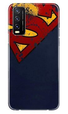 Superman Superhero Mobile Back Case for Vivo Y20i  (Design - 125)