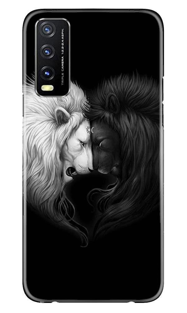 Dark White Lion Case for Vivo Y20i(Design - 140)