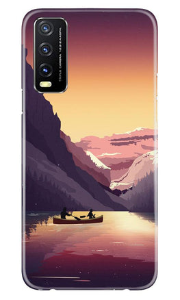Mountains Boat Case for Vivo Y20G (Design - 181)