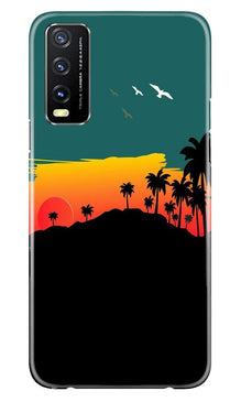 Sky Trees Mobile Back Case for Vivo Y20i (Design - 191)