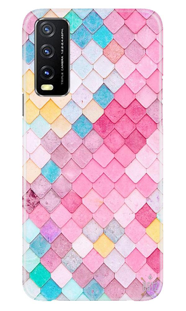 Pink Pattern Case for Vivo Y20i (Design No. 215)