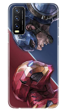 Ironman Captain America Mobile Back Case for Vivo Y20i (Design - 245)