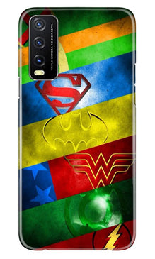 Superheros Logo Mobile Back Case for Vivo Y20 (Design - 251)