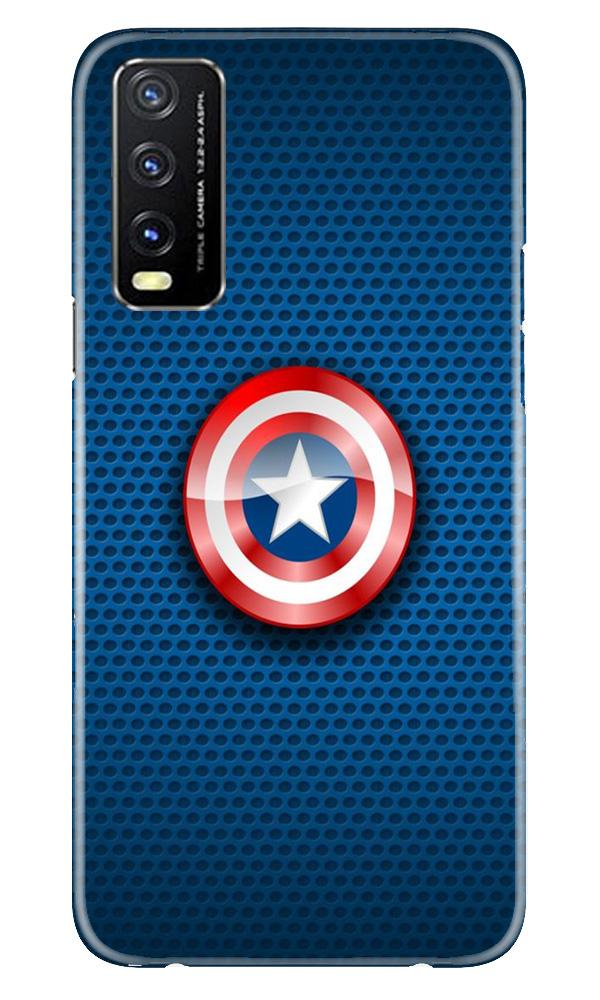 Captain America Shield Case for Vivo Y20 (Design No. 253)