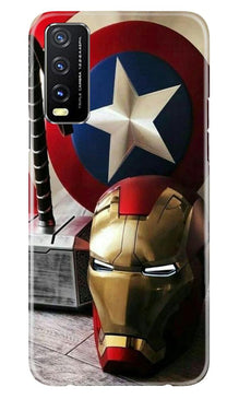 Ironman Captain America Mobile Back Case for Vivo Y20i (Design - 254)