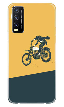 Bike Lovers Mobile Back Case for Vivo Y20i (Design - 256)