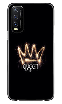 Queen Mobile Back Case for Vivo Y20 (Design - 270)