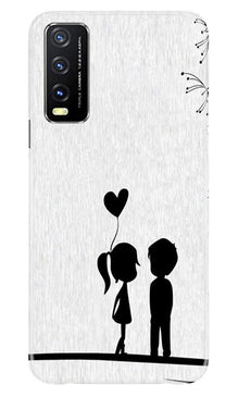 Cute Kid Couple Mobile Back Case for Vivo Y20i (Design - 283)