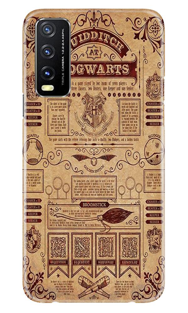 Hogwarts Mobile Back Case for Vivo Y20 (Design - 304)