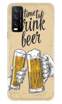 Drink Beer Mobile Back Case for Vivo Y20i (Design - 328)