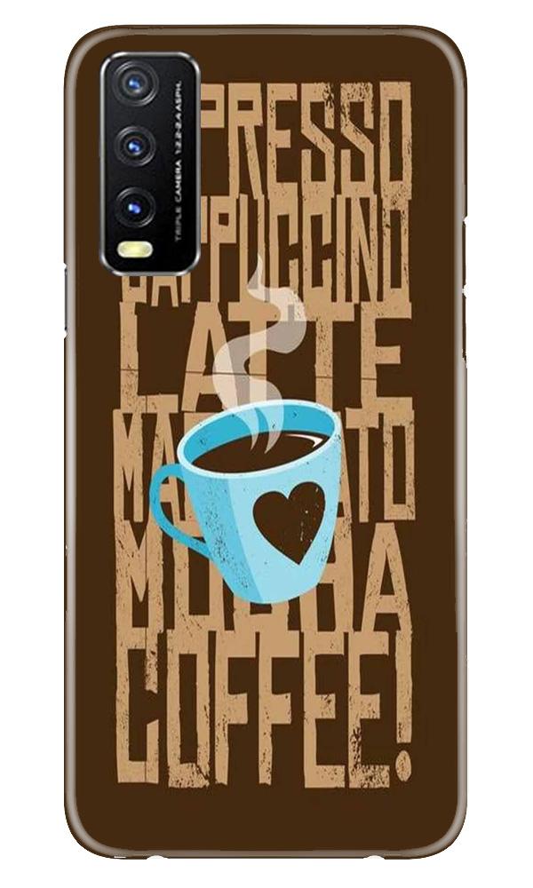 Love Coffee Mobile Back Case for Vivo Y20i (Design - 351)
