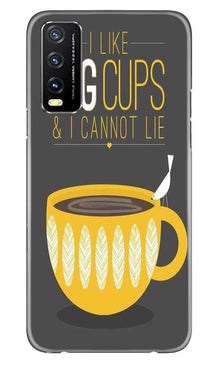 Big Cups Coffee Mobile Back Case for Vivo Y20G (Design - 352)