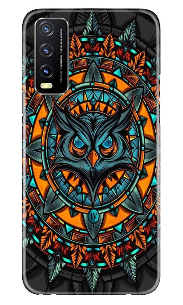 Owl Mobile Back Case for Vivo Y20 (Design - 360)