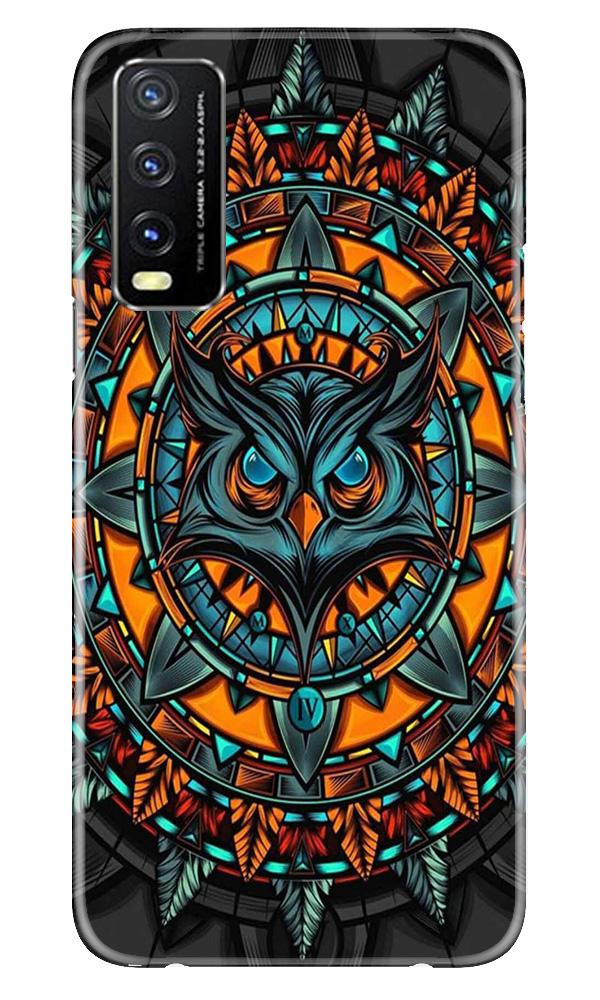 Owl Mobile Back Case for Vivo Y20 (Design - 360)