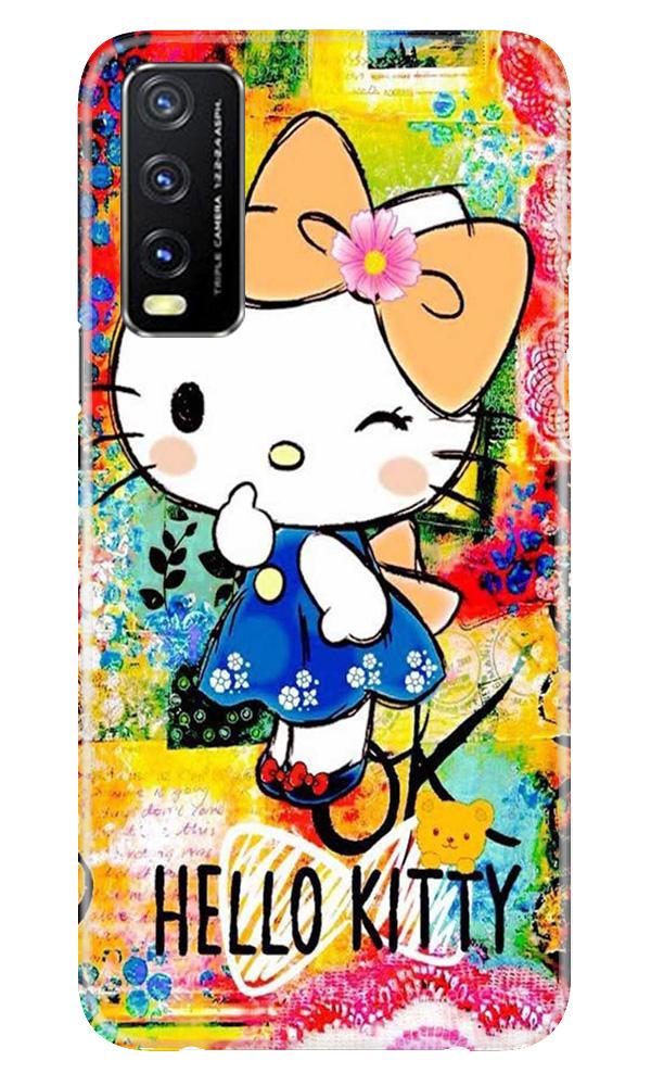 Hello Kitty Mobile Back Case for Vivo Y20 (Design - 362)