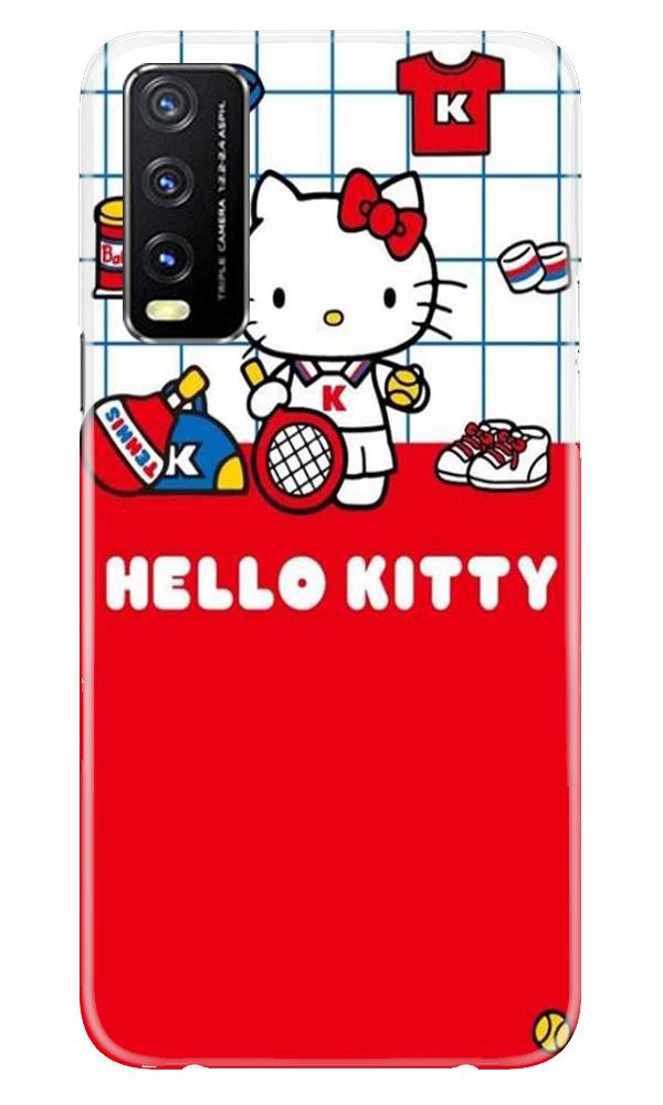Hello Kitty Mobile Back Case for Vivo Y20 (Design - 363)