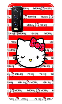 Hello Kitty Mobile Back Case for Vivo Y20i (Design - 364)