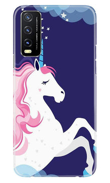 Unicorn Mobile Back Case for Vivo Y20i (Design - 365)