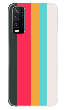 Color Pattern Mobile Back Case for Vivo Y20i (Design - 369)