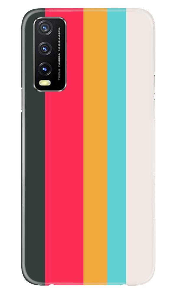 Color Pattern Mobile Back Case for Vivo Y20 (Design - 369)