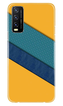 Diagonal Pattern Mobile Back Case for Vivo Y20i (Design - 370)
