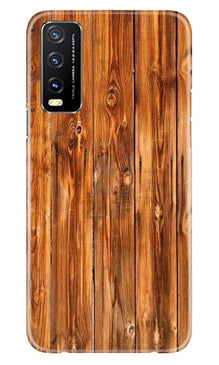 Wooden Texture Mobile Back Case for Vivo Y20i (Design - 376)