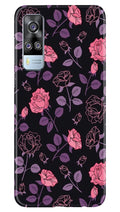 Rose Black Background Case for Vivo Y53s