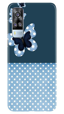 White dots Butterfly Mobile Back Case for Vivo Y31 (Design - 31)