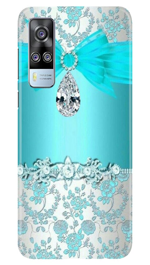 Shinny Blue Background Case for Vivo Y53s