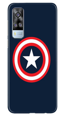 Captain America Mobile Back Case for Vivo Y53s (Design - 42)