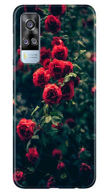 Red Rose Mobile Back Case for Vivo Y53s (Design - 66)