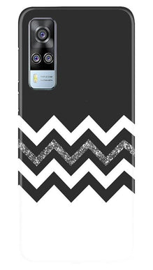 Black white Pattern2Mobile Back Case for Vivo Y51A (Design - 83)