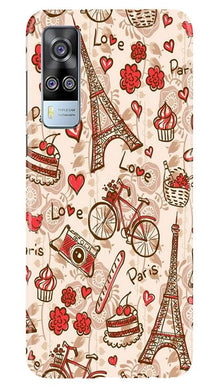 Love Paris Mobile Back Case for Vivo Y51A  (Design - 103)
