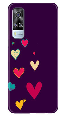 Purple Background Mobile Back Case for Vivo Y51  (Design - 107)