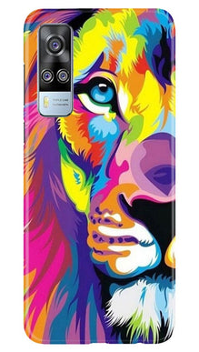 Colorful Lion Mobile Back Case for Vivo Y53s  (Design - 110)