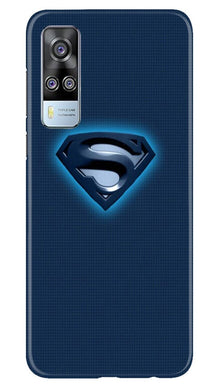 Superman Superhero Mobile Back Case for Vivo Y53s  (Design - 117)