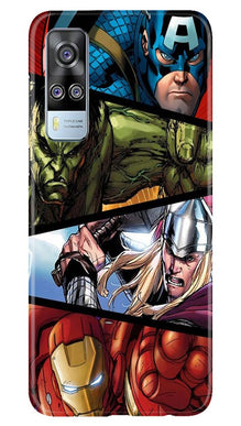 Avengers Superhero Mobile Back Case for Vivo Y53s  (Design - 124)