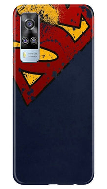 Superman Superhero Mobile Back Case for Vivo Y53s  (Design - 125)