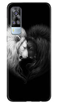Dark White Lion Case for Vivo Y31  (Design - 140)
