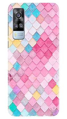 Pink Pattern Mobile Back Case for Vivo Y53s (Design - 215)