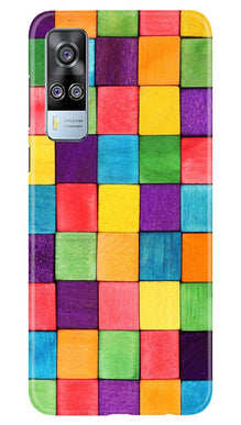 Colorful Square Mobile Back Case for Vivo Y53s (Design - 218)