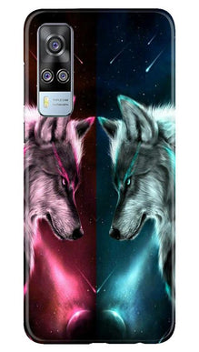 Wolf fight Mobile Back Case for Vivo Y51A (Design - 221)