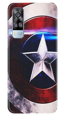 Captain America Shield Mobile Back Case for Vivo Y31 (Design - 250)