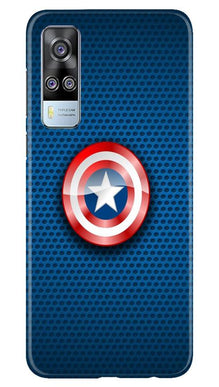 Captain America Shield Mobile Back Case for Vivo Y51A (Design - 253)