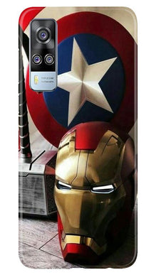Ironman Captain America Mobile Back Case for Vivo Y51 (Design - 254)