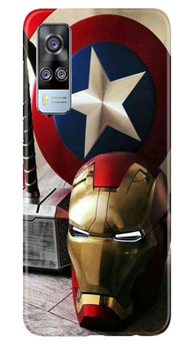 Ironman Captain America Mobile Back Case for Vivo Y53s (Design - 254)