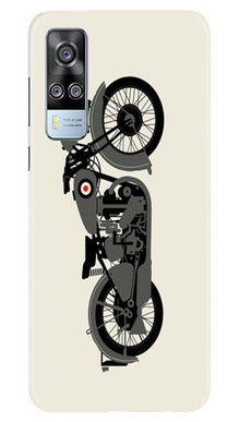 MotorCycle Mobile Back Case for Vivo Y51 (Design - 259)