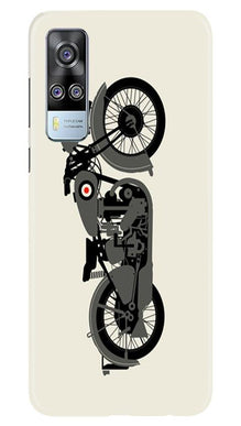 MotorCycle Mobile Back Case for Vivo Y31 (Design - 259)