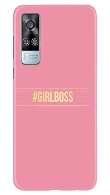 Girl Boss Pink Mobile Back Case for Vivo Y53s (Design - 263)