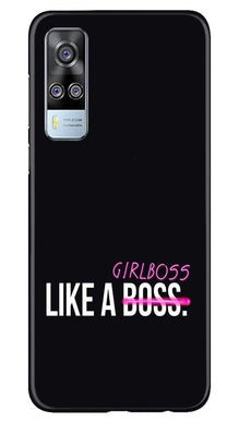 Like a Girl Boss Mobile Back Case for Vivo Y51 (Design - 265)